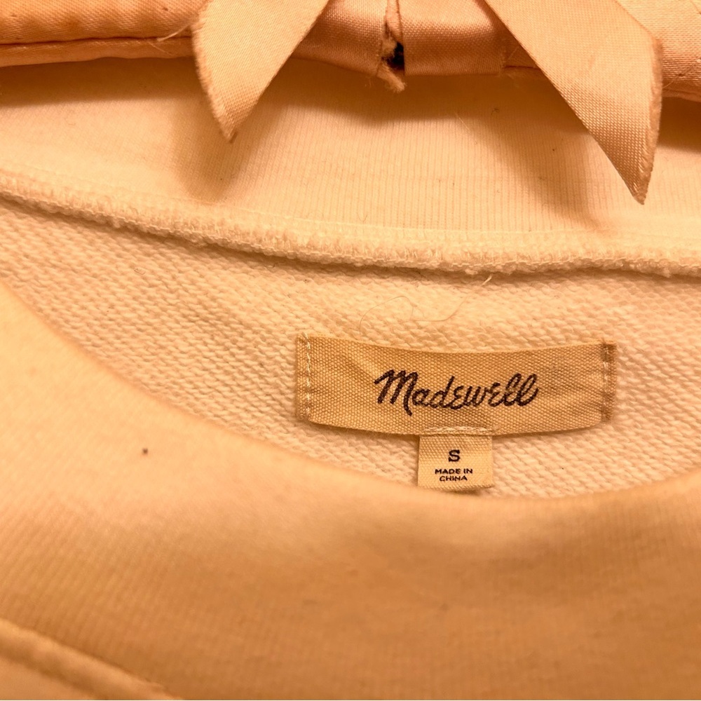 Madewell Tye-Dye Re-sourced Cotton Pleat Sleeve Earthy Sweatshirt, Size Small - Picture 11 of 15